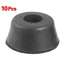 Almohadillas de pie - TOOGOO(R) 10pzs 22mm x 11mm Almohadillas de pie de goma negra empotradas de pata de mesa silla